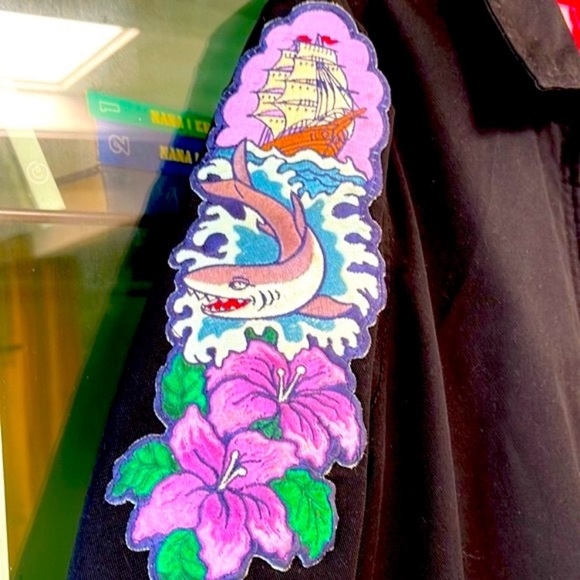 Custom mermaid biker jacket size medium - Picture 5 of 15